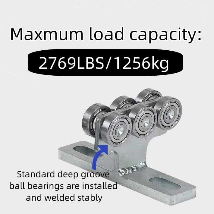 6 Wheel T Type Trolley Assembly Electric Hoist Easy Installation Roller Trolley Silent for use with 1-5/8 Wide and All 1-5/8 or Taller Strut Channel (2)
