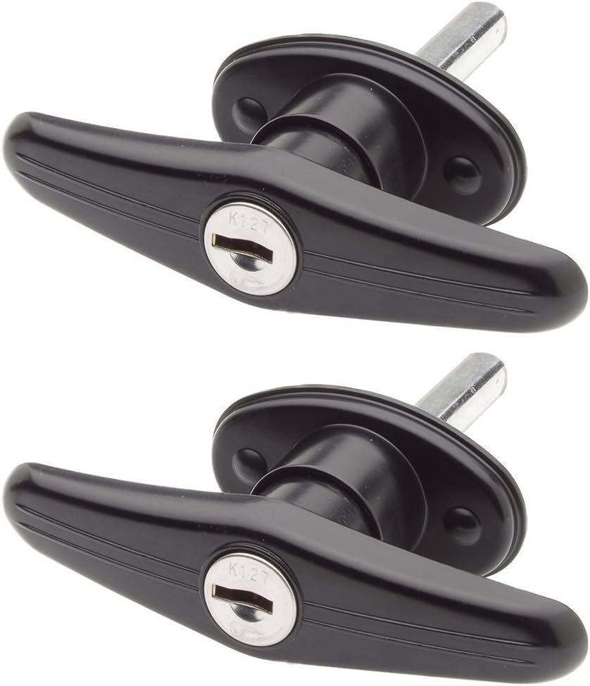 Bauer Products (T-311 Black Sets) Blind Mount Locking T-Handle, (Pack of 2)