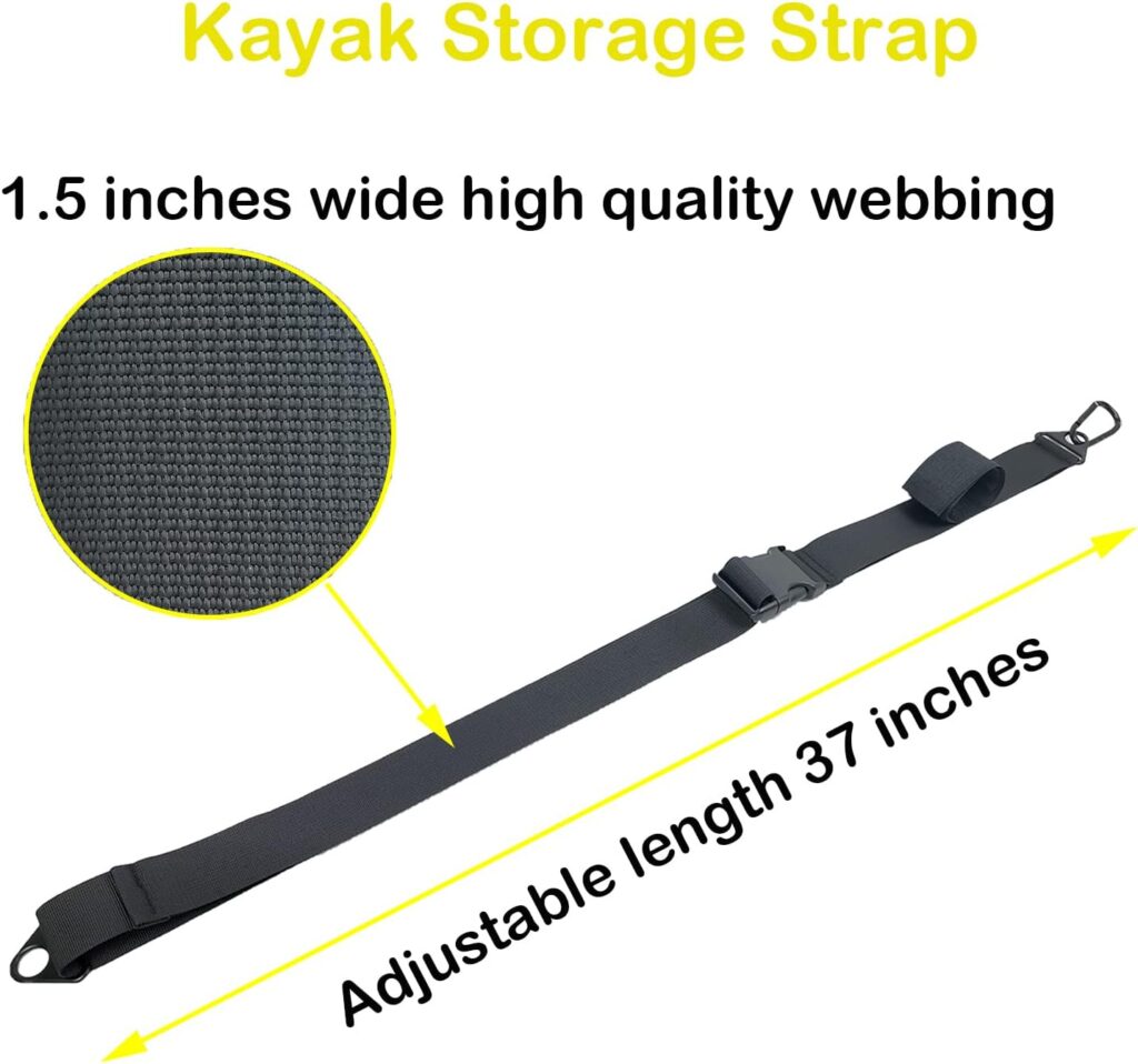DEEALL Kayak Wall Hanging Storage Strap Kayak Hoist Sling SUP Handles Paddle Board Hangers Kayak Storage Rack for Garage Indoor and Outdoor