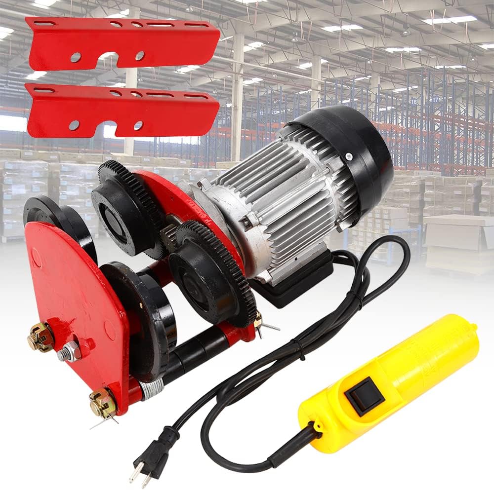 Electric Hoist Lift,1T Miniature Electric Hoist Sports Car,Garage Winch Crane,Heavy Duty Pulley Hoisting Lifting Trolley with Beam Links for Warehouse,Factory