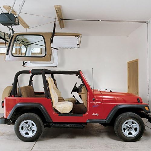 Hoister Direct 7803.12 - Overhead Storage Hoist for Jeep Top Removal, Truck Caps, Bikes, SUP, Dinghies, Canoes, Kayaks, Surfboards and More. Mount in Your Garage, Shop, Anywhere with a Ceiling.