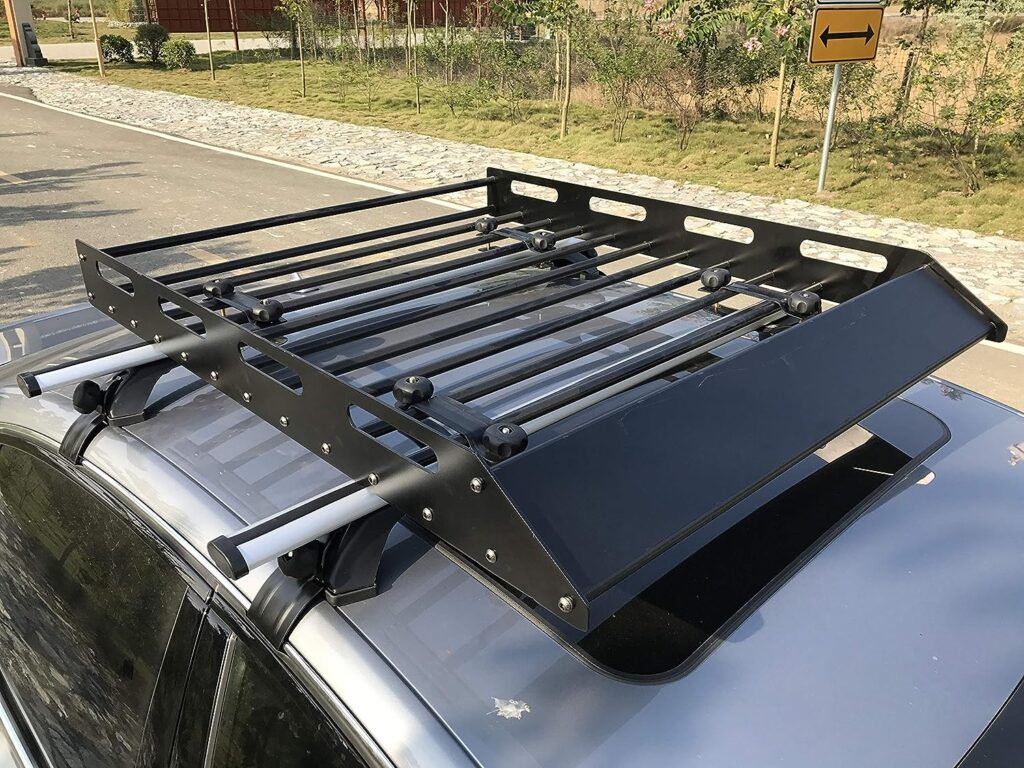 MPH Production Universal Roof Rack for Truck (Cargo Car Top Luggage Carrier Basket Traveling SUV Holder)