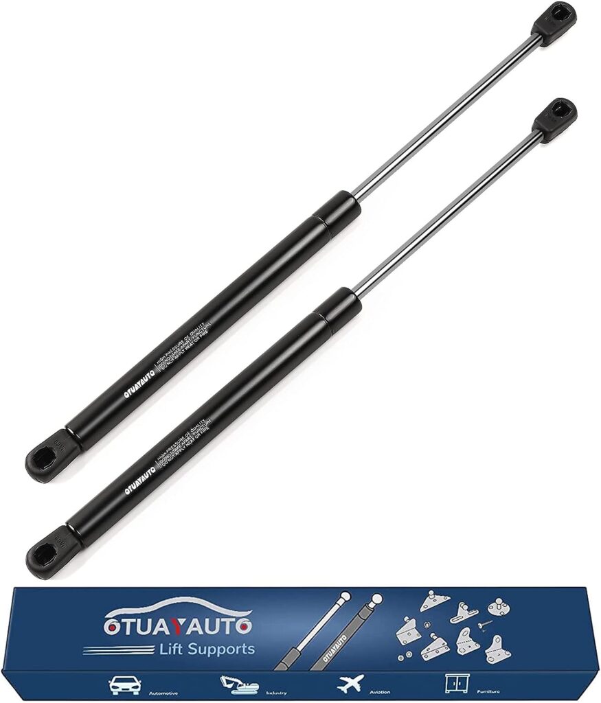 OTUAYAUTO 16 Inch Lift Support - 169N/38Lbs Universal Gas Strut - Replacement for Truck Cap, Camper Shell Shocks, Leer Topper, Canopy Window Lift, Tool Box, OEM# C16-09209 (Pack of 2)