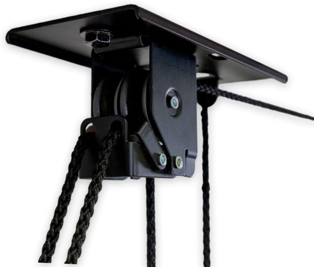 StoreYourBoard Cargo Box Ceiling Storage Hoist, Heavy Duty Holds 150 lbs, Rooftop Carrier Garage Pulley System