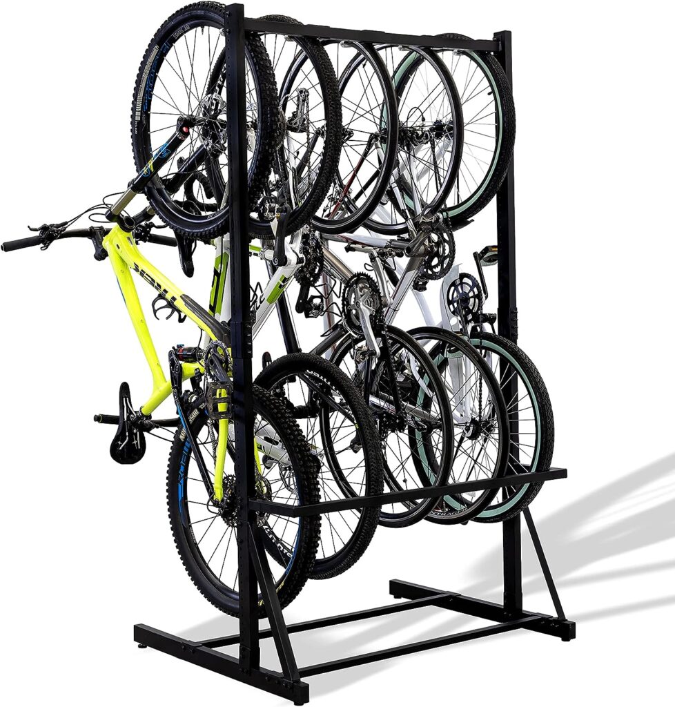 StoreYourBoard Freestanding Bike Storage Rack, Indoor Garage Floor Stand, Bicycle Organizer (5 Bike)